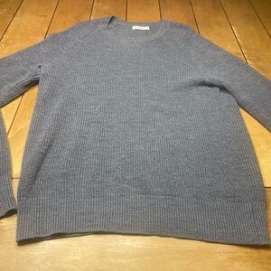 Everlane Men's Heather Gray 100% Wool Crewneck Knit Sweater